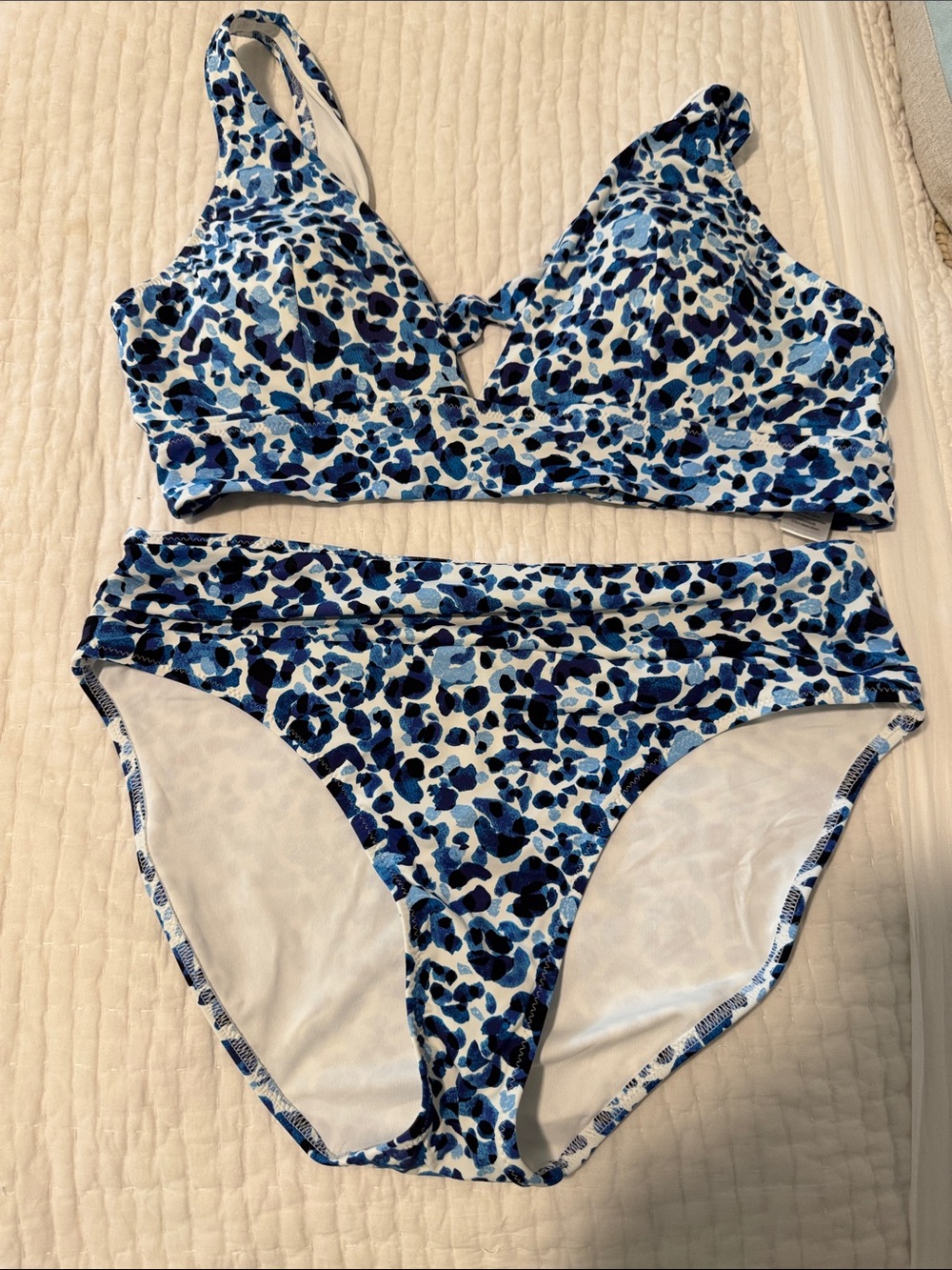Tommy Bahama Blue Leopard Print Two-Piece Bikini
